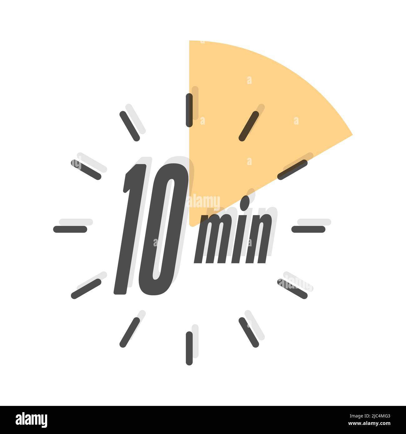 10 minutes. Timer, clock, or stopwatch icon. The timestamp Stock Vector  Image & Art - Alamy