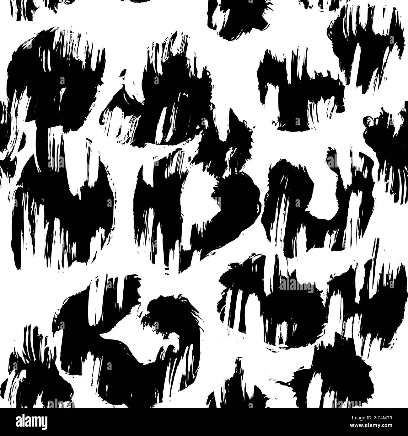 Leopard skin artwork imitation print. Vector seamless pattern Stock