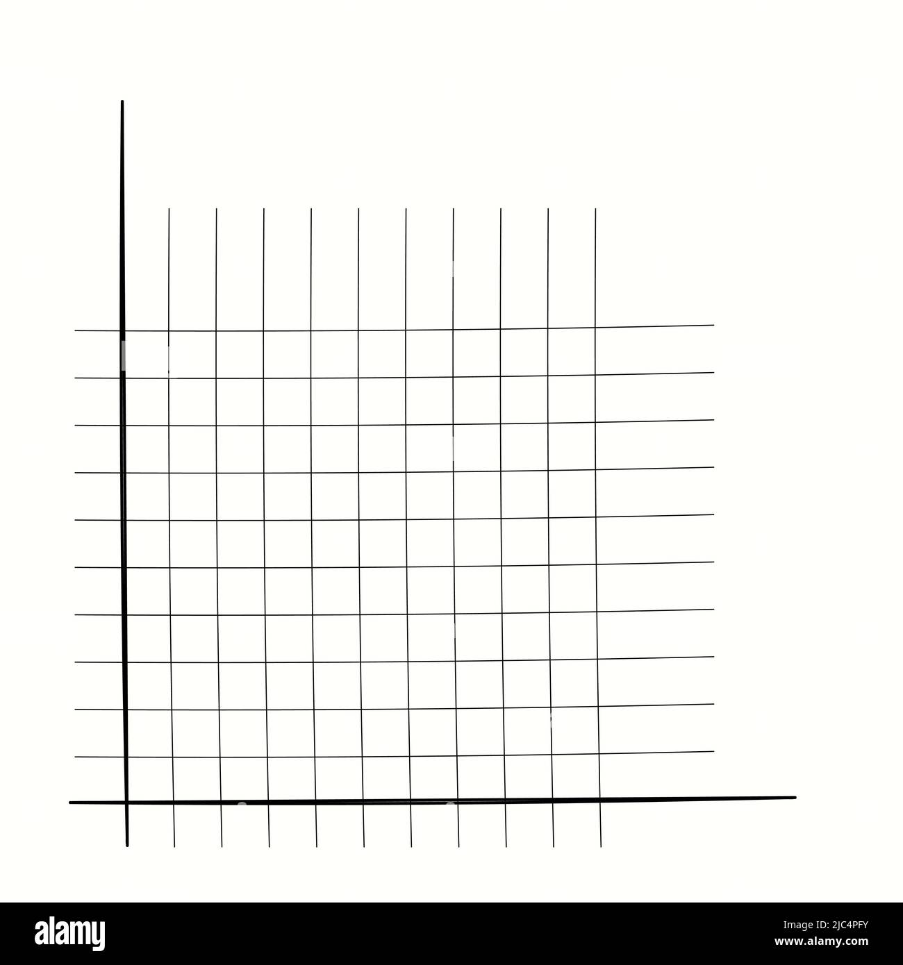 Grid paper. Mathematical graph. Cartesian coordinate system with x-axis, y-axis. Squared background with color lines. Geometric pattern for school Stock Vector