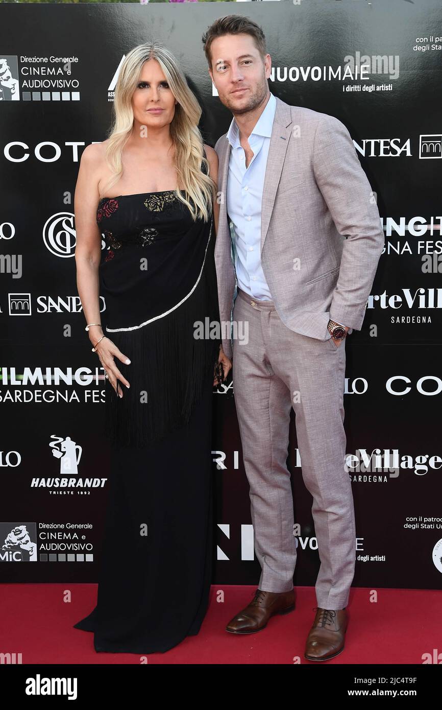 Santa Margherita Di Pula, Italy. 09th June, 2022. Santa Margherita di Pula.  Filming Italy Sardegna Festival. Forte Village. Pictured: Justin Hartley,  Tiziana Rocca Credit: Independent Photo Agency/Alamy Live News Stock Photo -