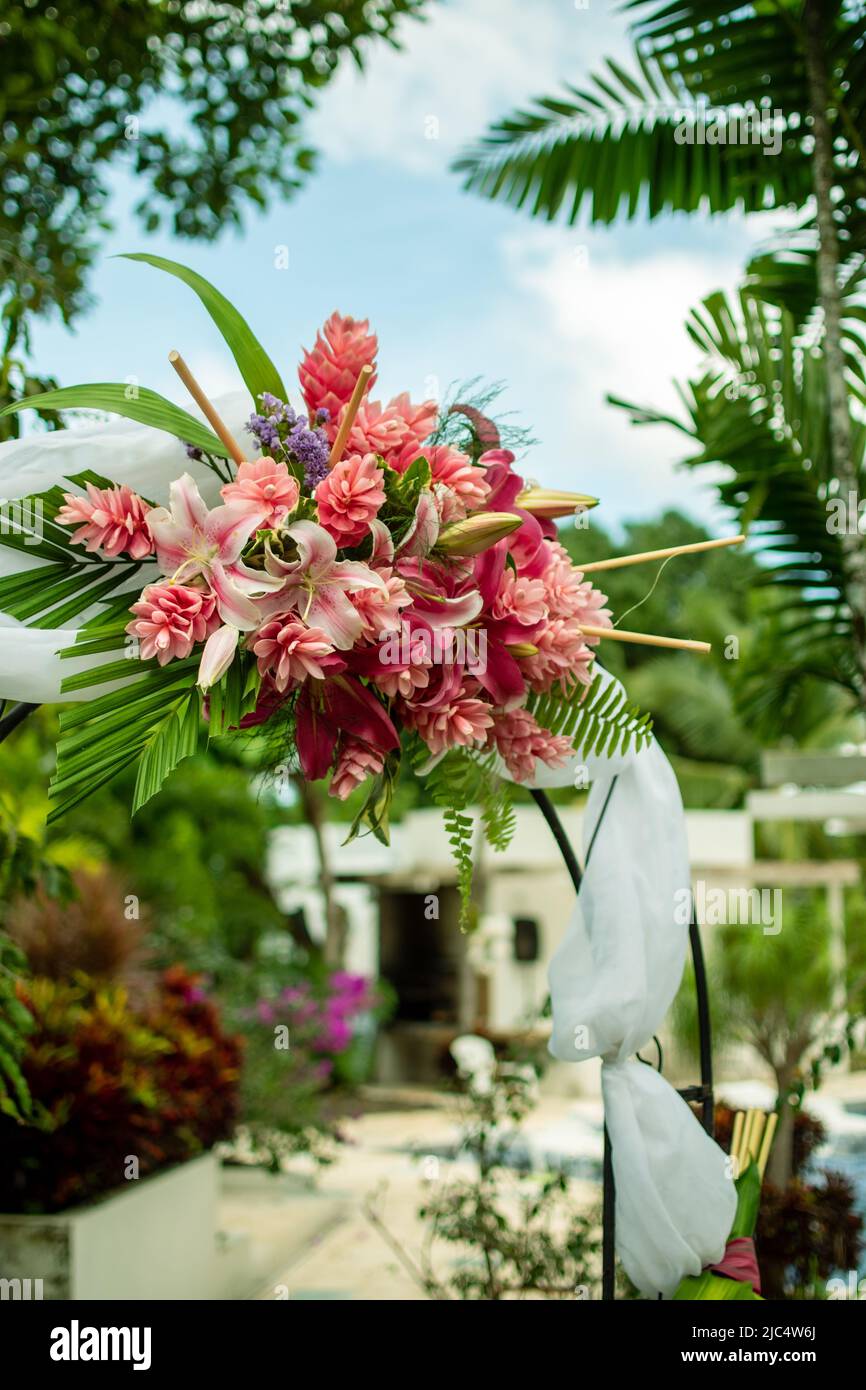 Decorative outdoor bouquet for weeding Stock Photo