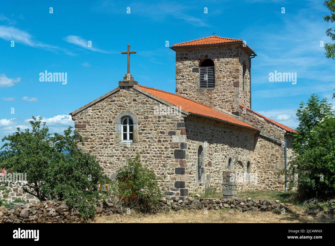 Saint-Geron church.  Haute Loire departement. Auvergne Rhone Alpes. France Stock Photo