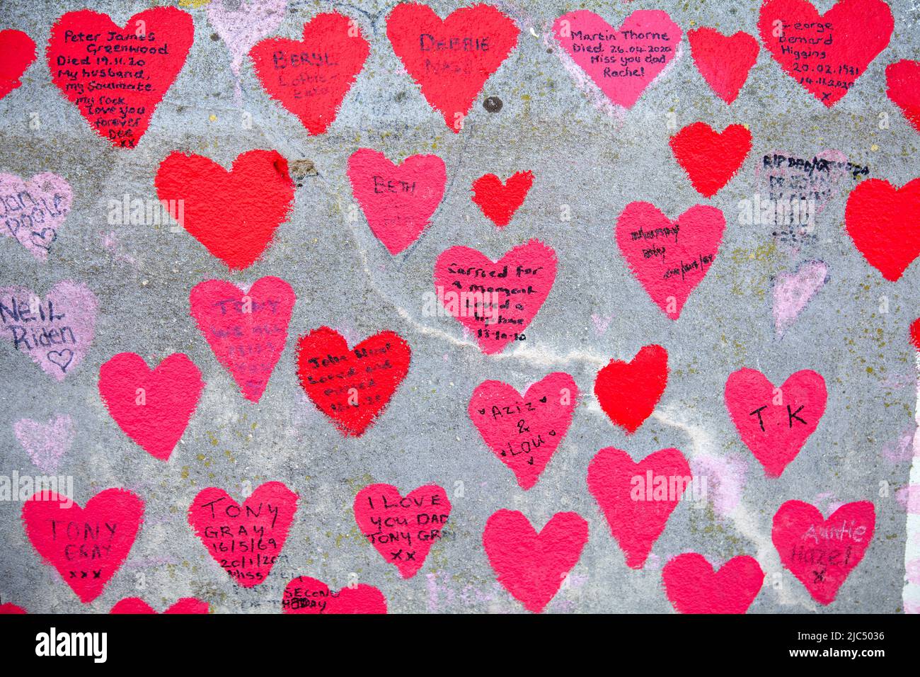 National Covid Memorial Wall on South Bank in London, Uk Stock Photo