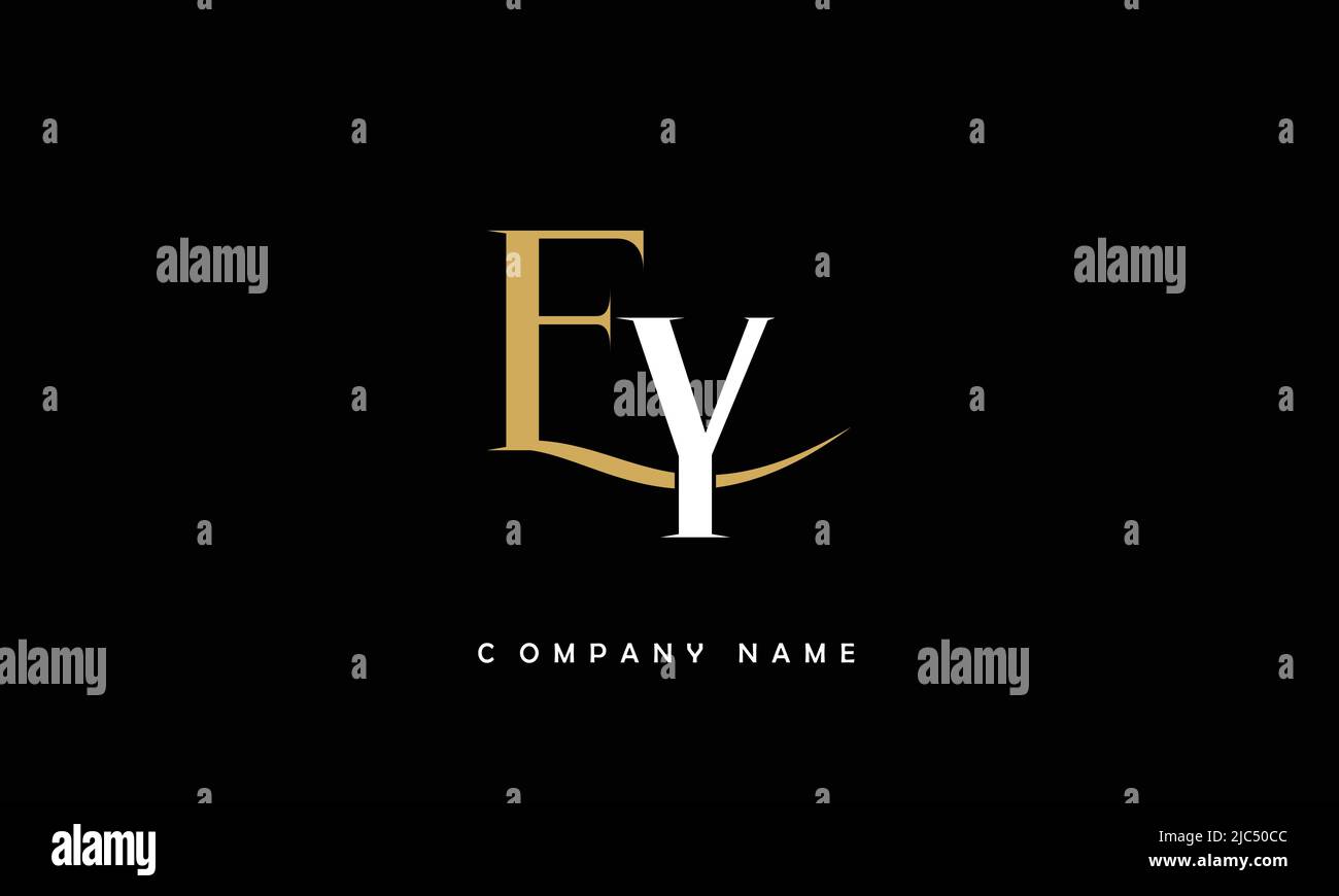 YE, EY Alphabets Letters Logo Monogram Stock Vector