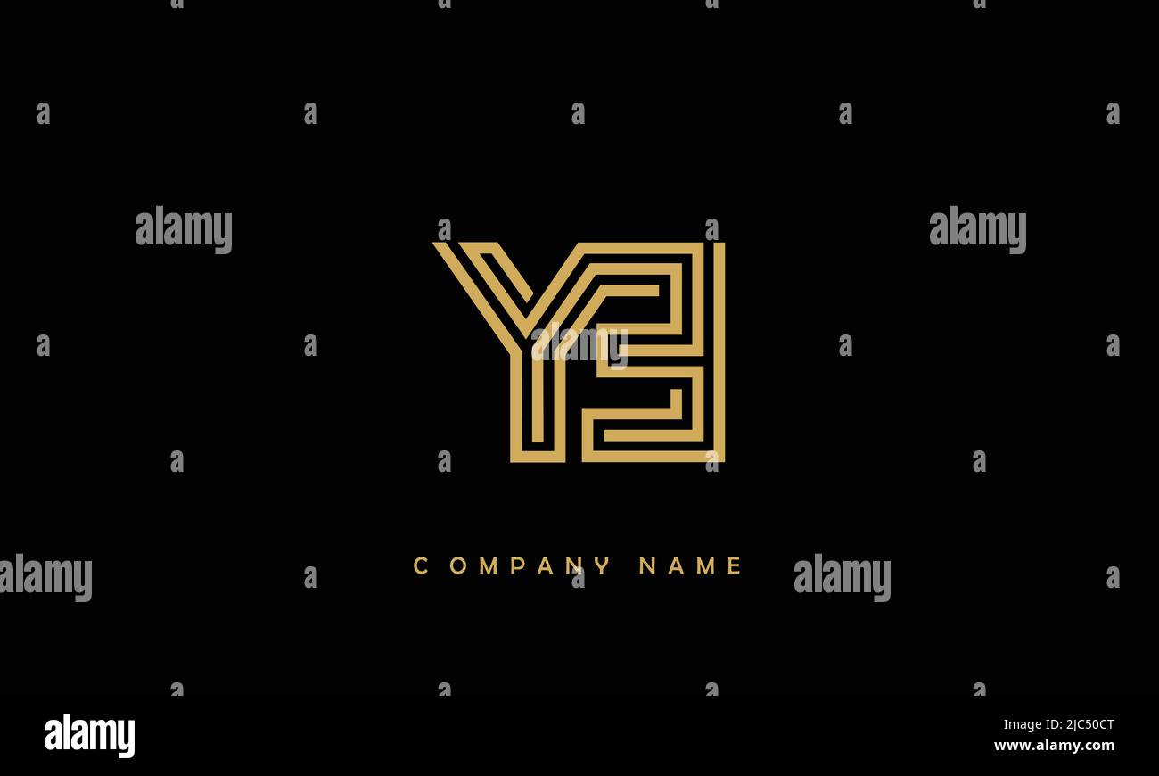 YE, EY Alphabets Letters Logo Monogram Stock Vector