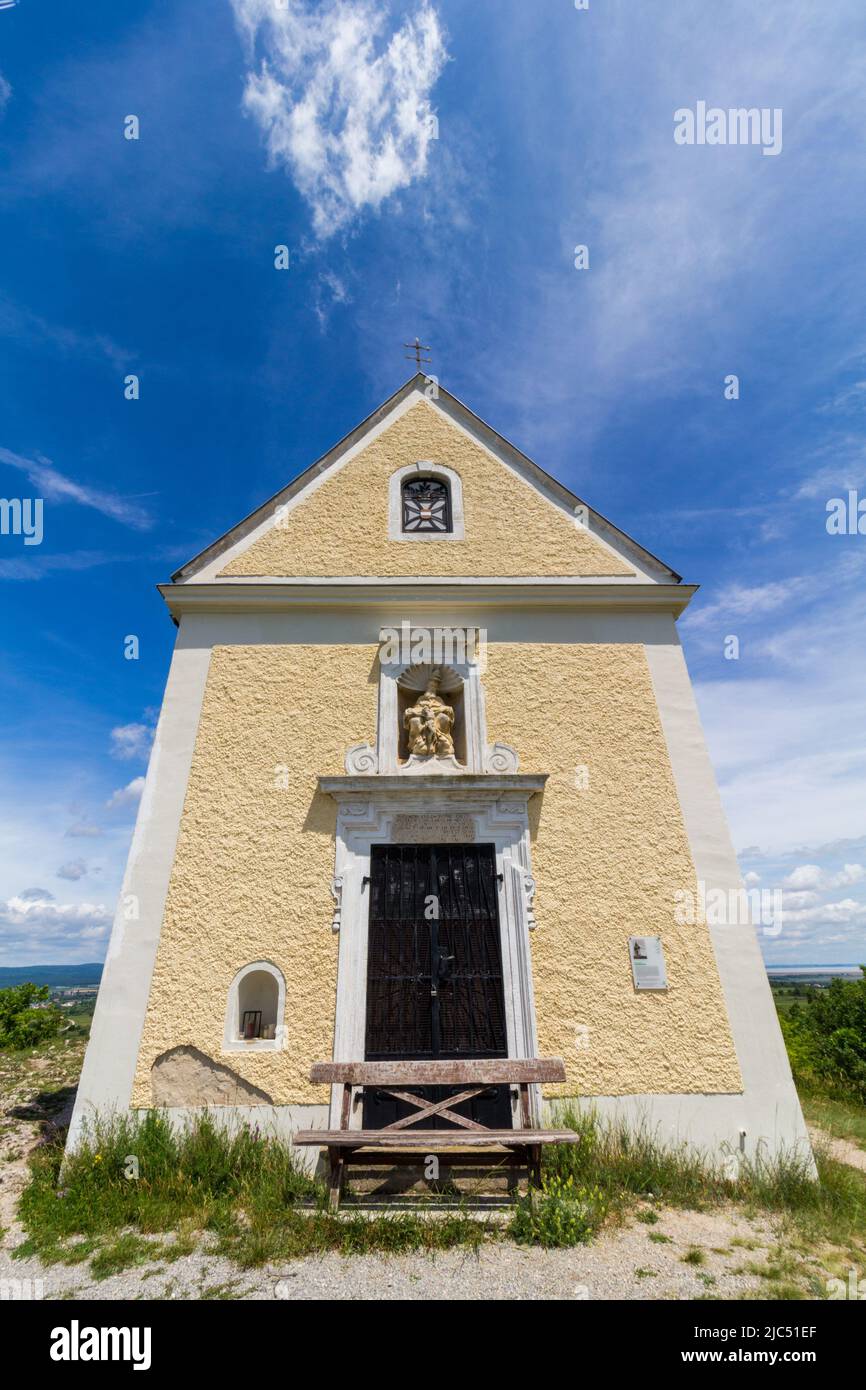 Kogelkapelle (Kogel chapel) built in 1713, on the hightst peak og Kogleberg, beside St Margarethen im Burgenland, Austria Stock Photo