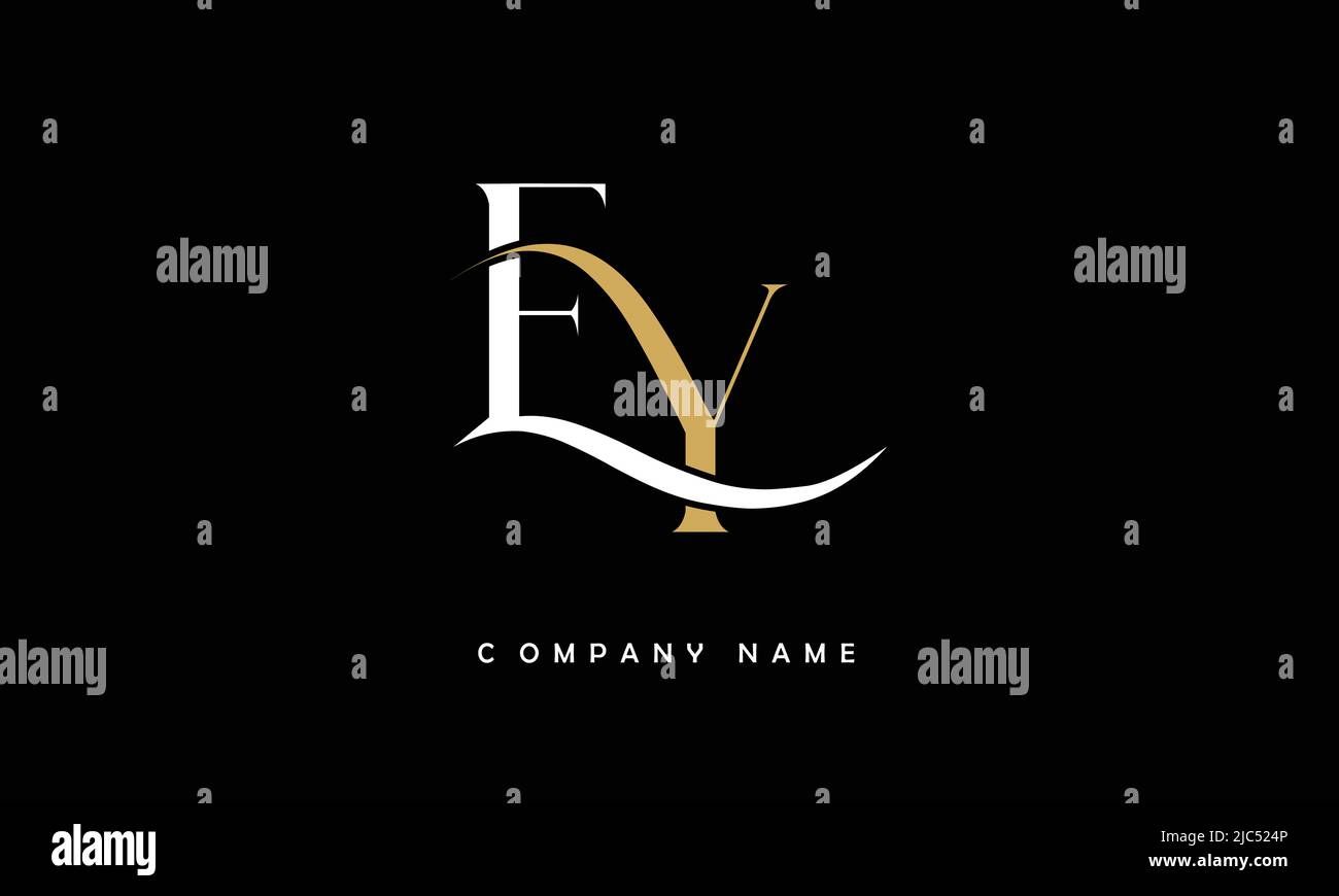 YE, EY Alphabets Letters Logo Monogram Stock Vector