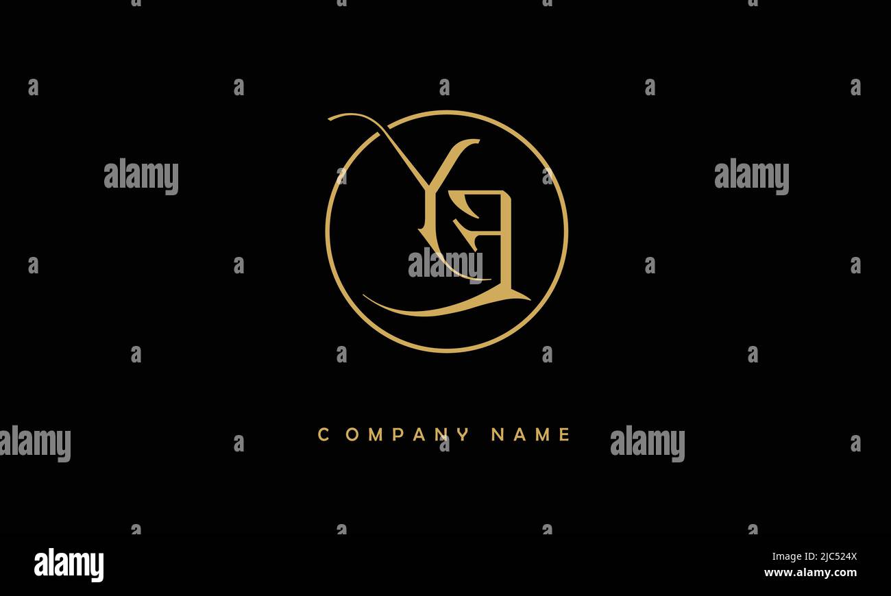 YE, EY Alphabets Letters Logo Monogram Stock Vector