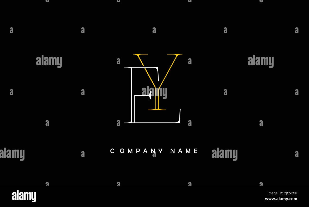 YE, EY Alphabets Letters Logo Monogram Stock Vector