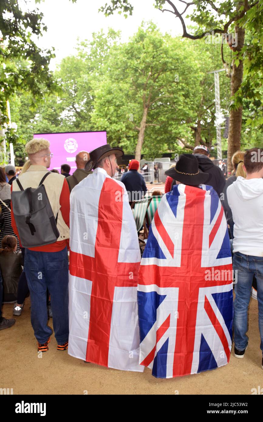 Queen Elizabeth Diamond Jubilee celebrations pageant on The Mall