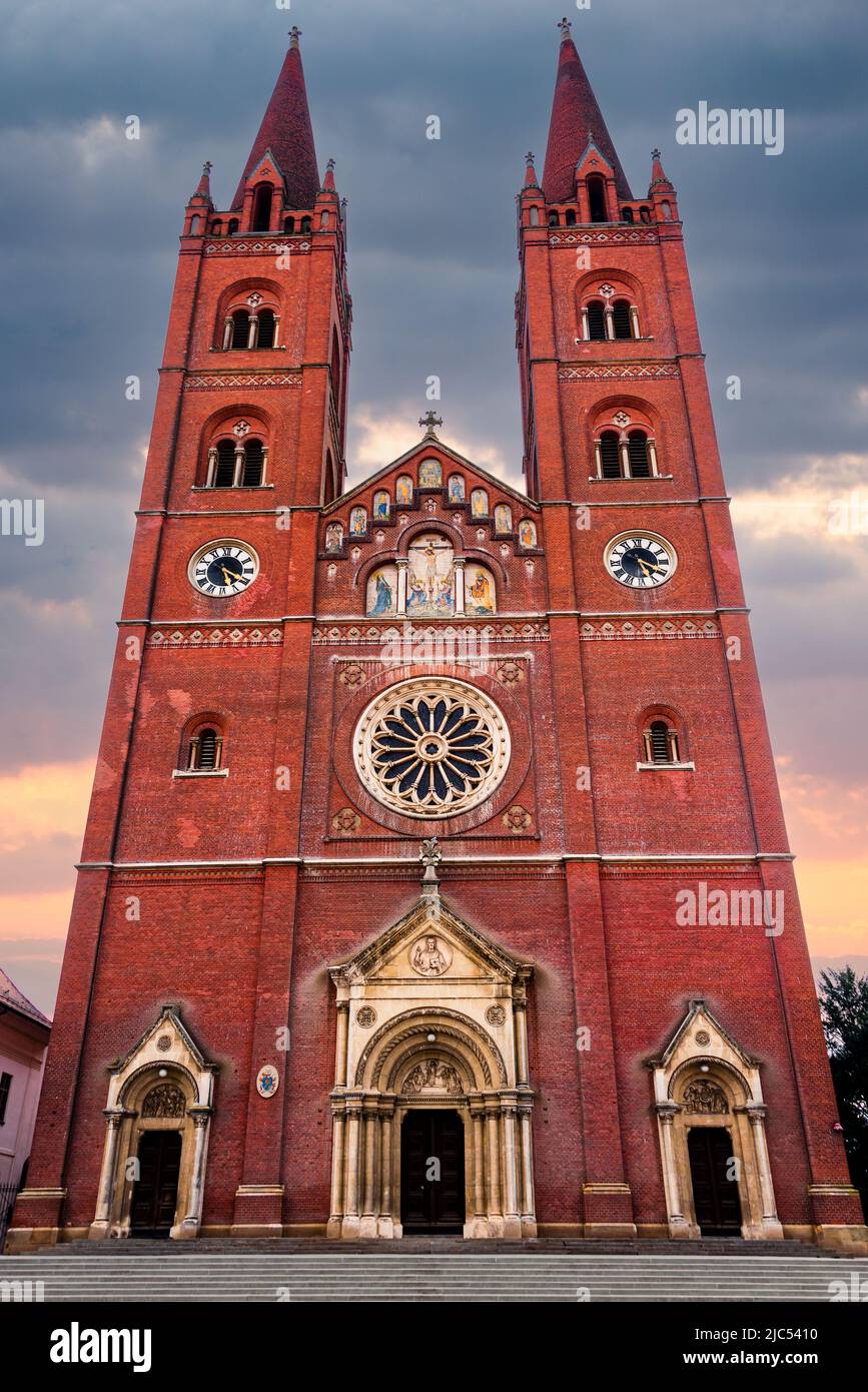 The Dakovo Cathedral or Cathedral basilica of St. Peter in Croatia built 1882 Stock Photo