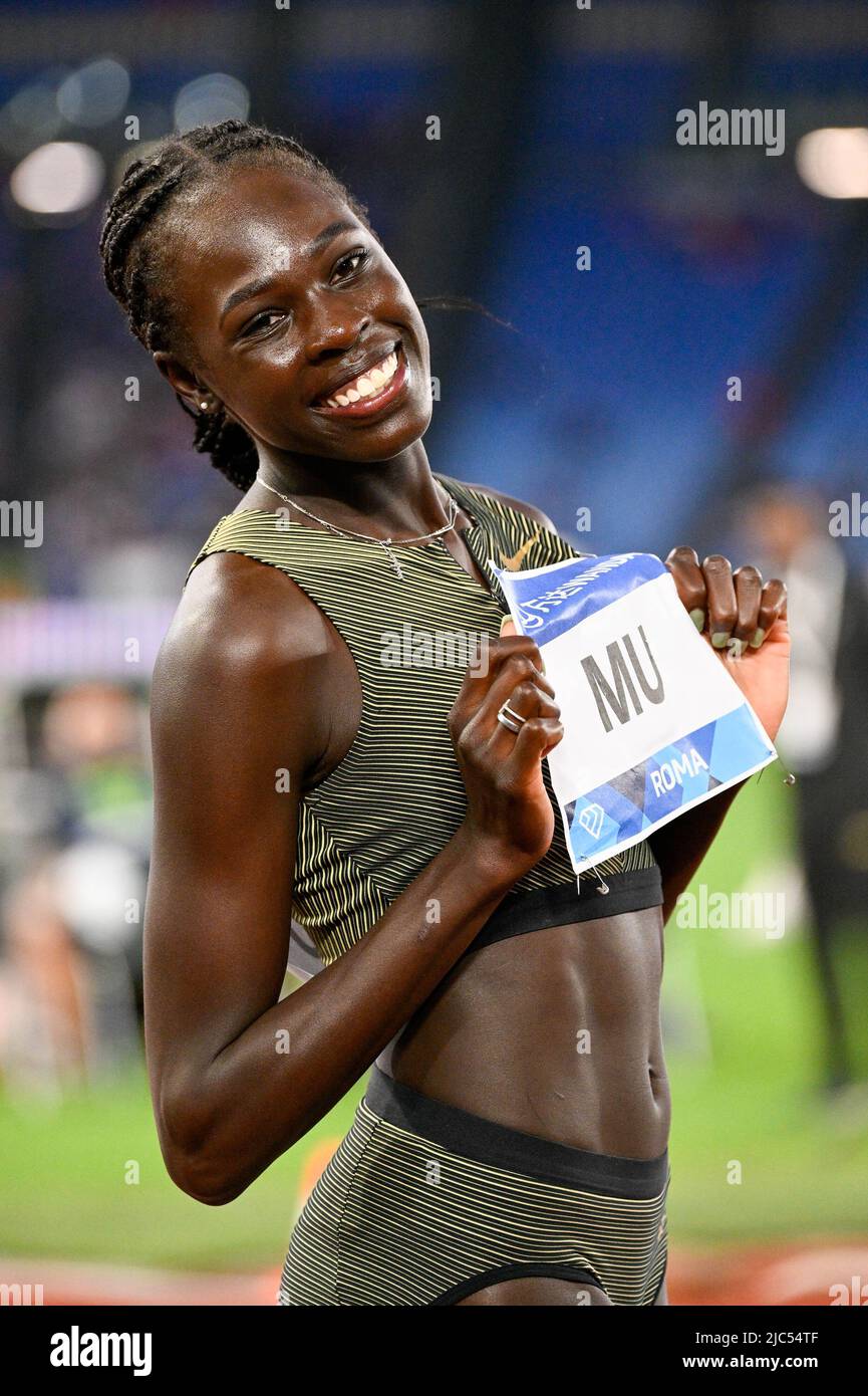 Athing Mu (USA) during the Wanda Diamond League Golden Gala meeting at