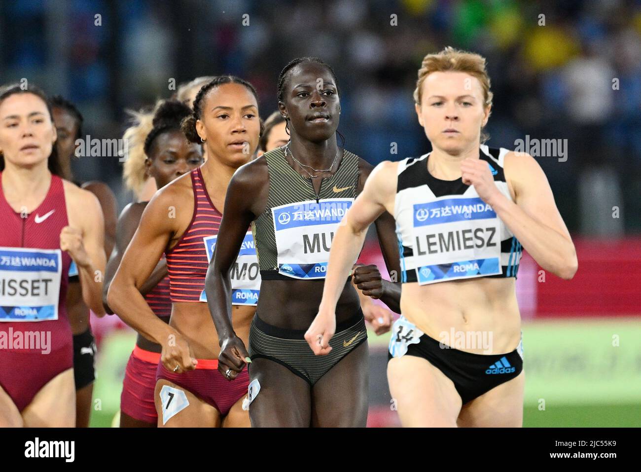 June 9, 2022, Rome, Italy Athing Mu (USA)during the Wanda Diamond