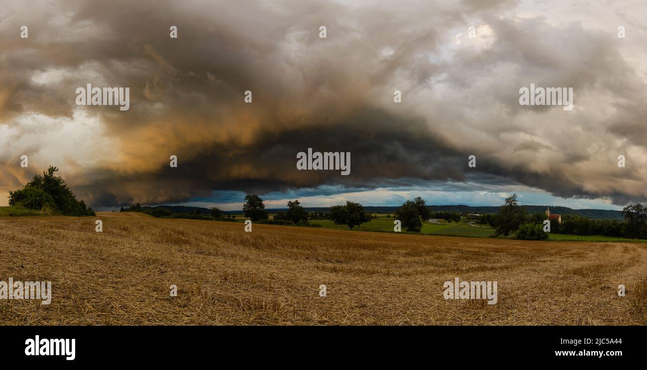 Beautiful supercell thunderstorm Stock Photo