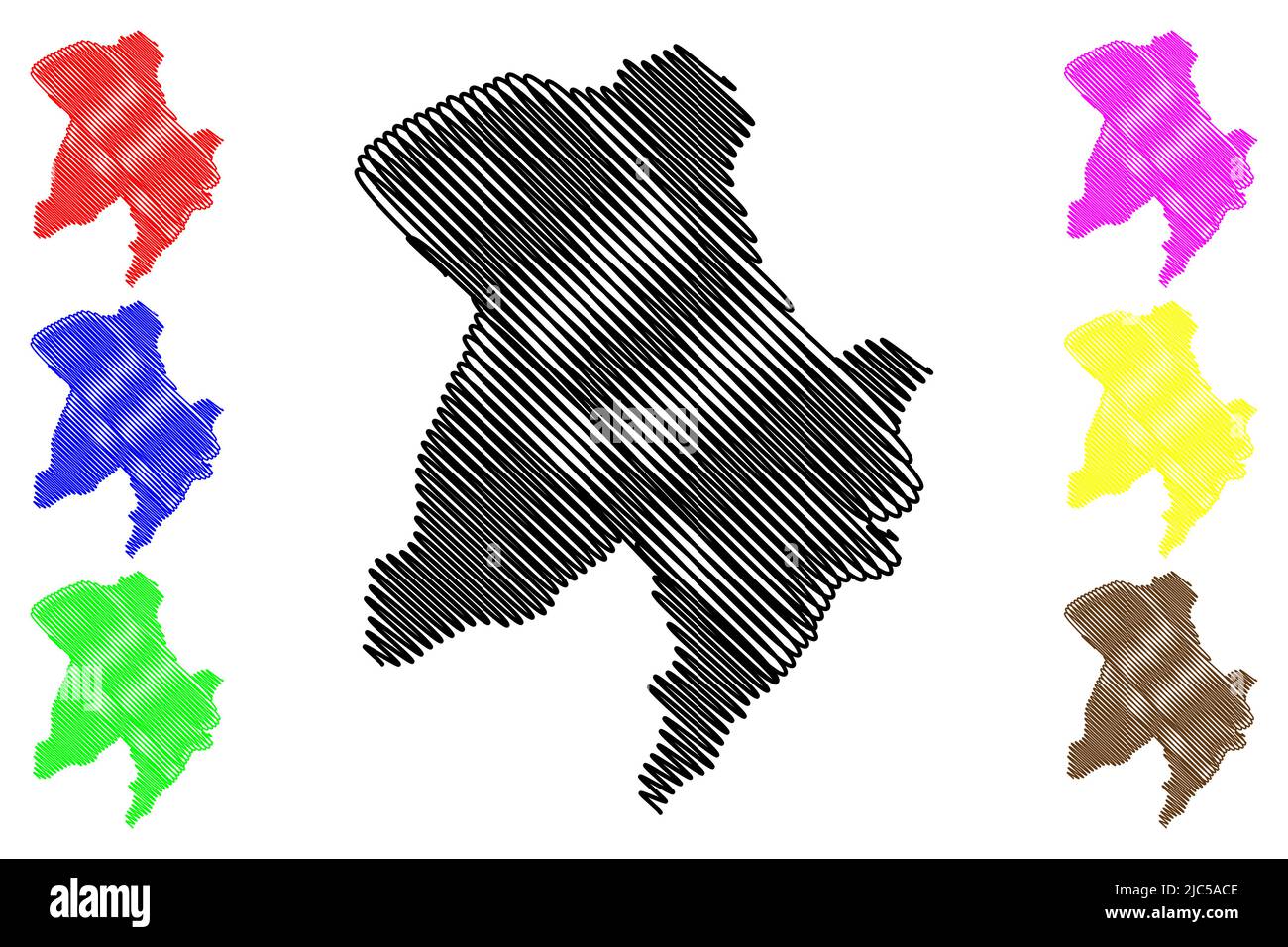Edgeoya island (Kingdom of Norway, Svalbard) map vector illustration ...