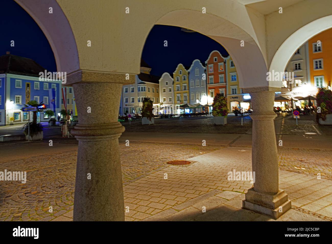 Straßenansicht, Häuserfronten, barocke Bürgerhäuser Stock Photo