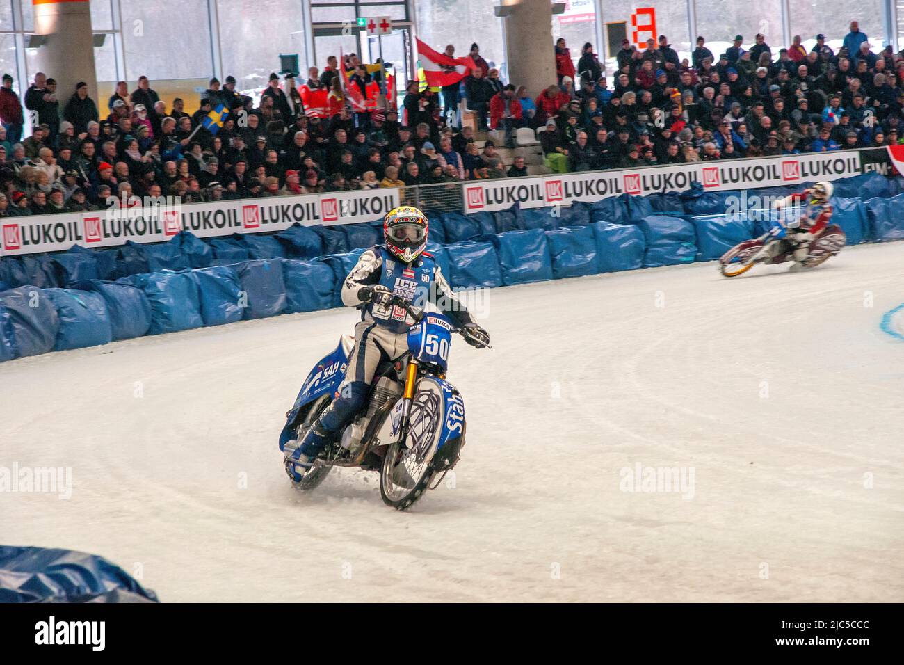 Weltmeisterschaftslauf Eisspeedway in der Max Aicher Arena in Inzell