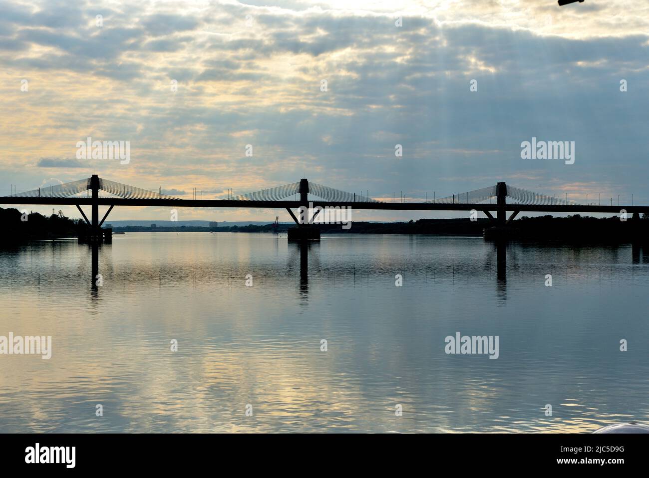 Donaubrücke 2, Brücke Neues Europa, Donau, bei Vidin Rumänien Stock Photo