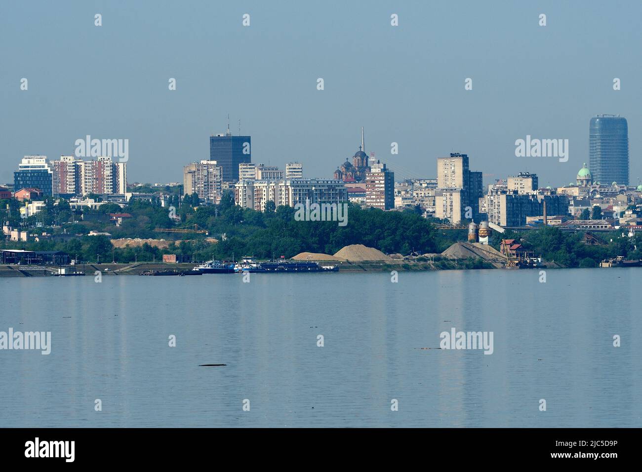 Belgrad, Stadt, Skyline, Donau, Serbien Stock Photo
