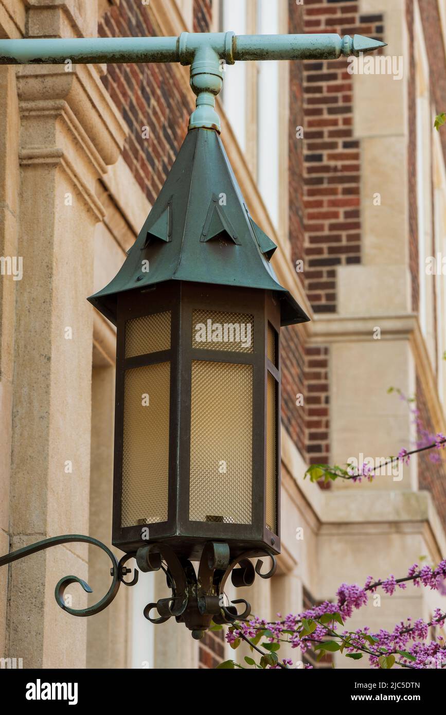 Closeup of a historical gothic style building lantern Stock Photo