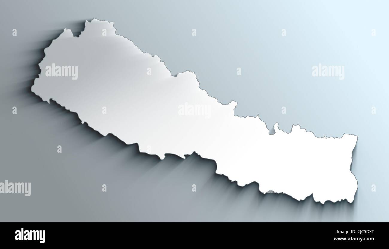 Nepal 3d map hi-res stock photography and images - Alamy