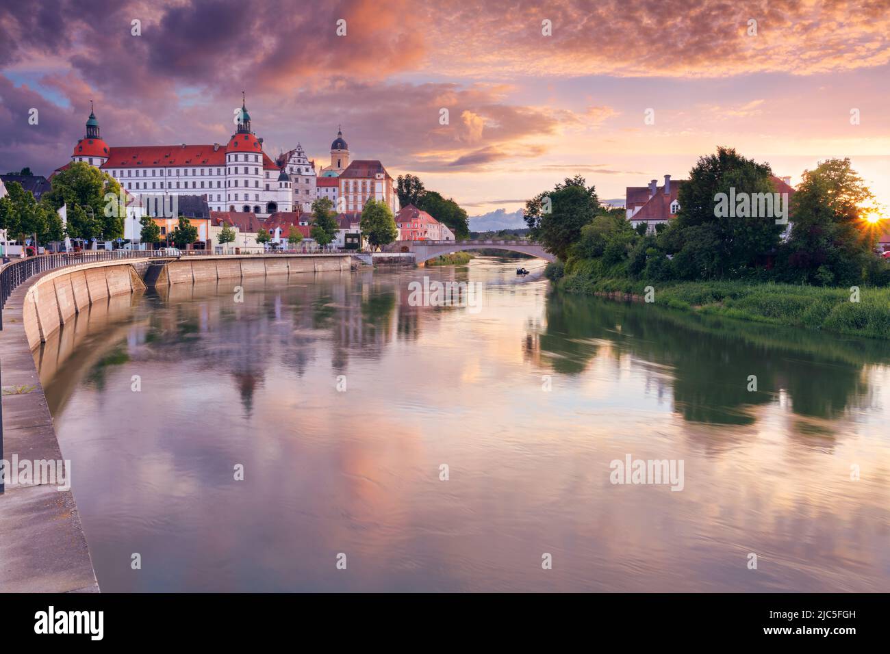 Neuburg an der Donau, Germany. Cityscape image of Neuburg an der Donau, Germany at summer sunset. Stock Photo