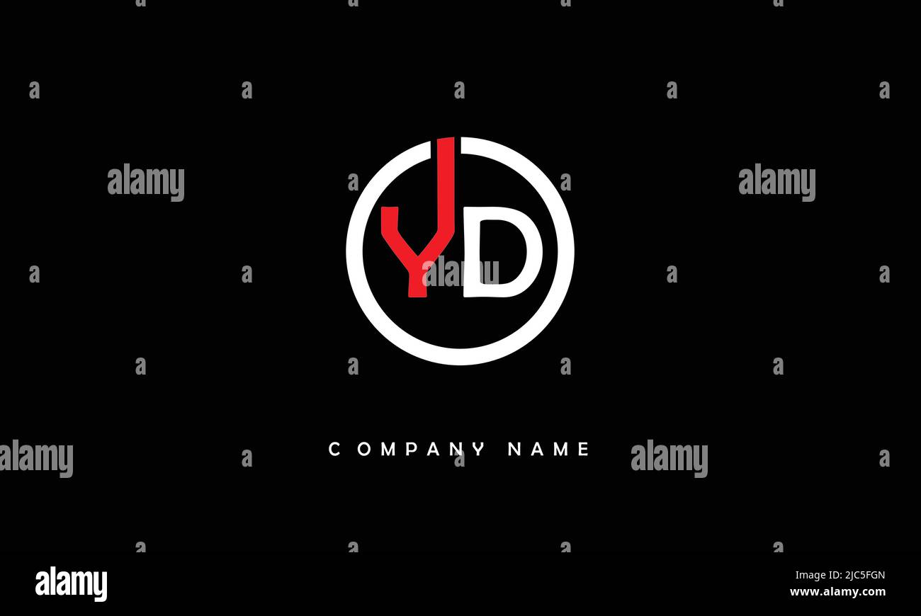 YD, DY Alphabets Letters Logo Monogram Stock Vector