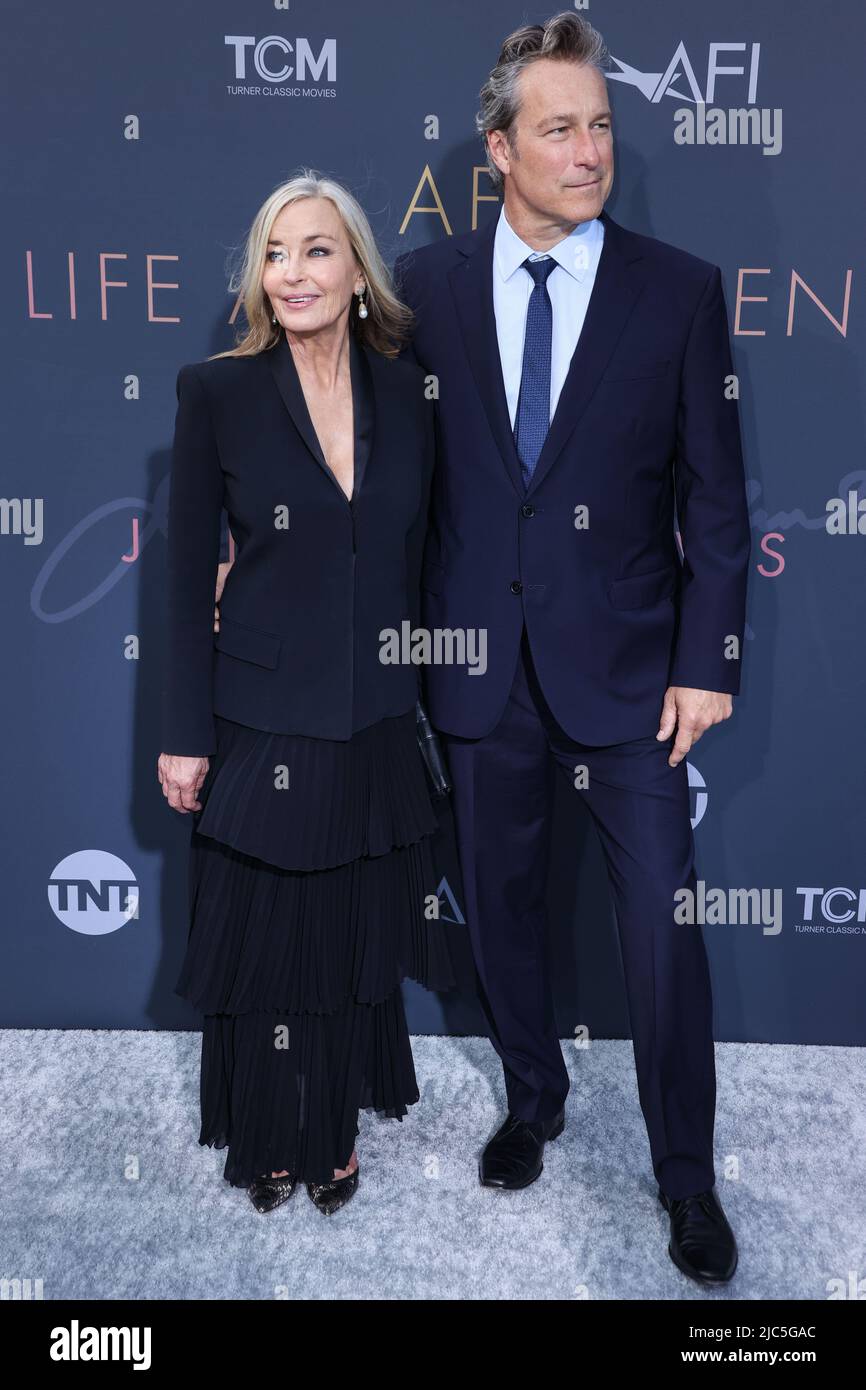HOLLYWOOD, LOS ANGELES, CALIFORNIA, USA - JUNE 09: American actress Bo Derek and husband/American actor John Corbett arrive at the 48th Annual AFI Life Achievement Award Honoring Julie Andrews held at the Dolby Theatre on June 9, 2022 in Hollywood, Los Angeles, California, United States. (Photo by Xavier Collin/Image Press Agency) Stock Photo