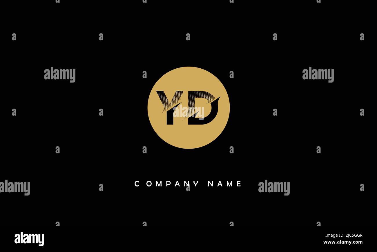 YD, DY Alphabets Letters Logo Monogram Stock Vector