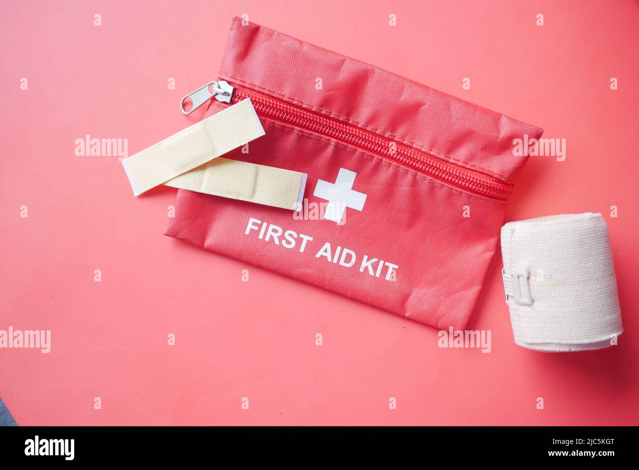 Close up of first aid kit Stock Photo