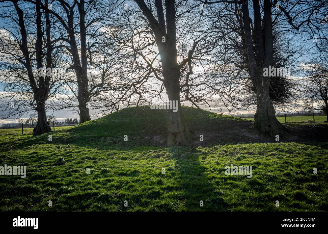 The Mound at Etton near Beverley, East Yorkshire, UK Stock Photo