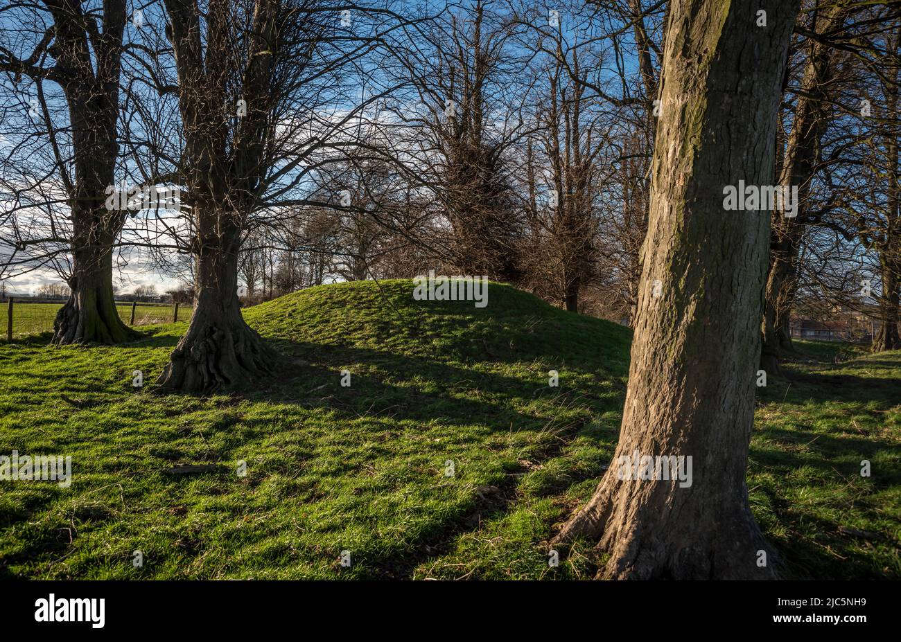 The Mound at Etton near Beverley, East Yorkshire, UK Stock Photo