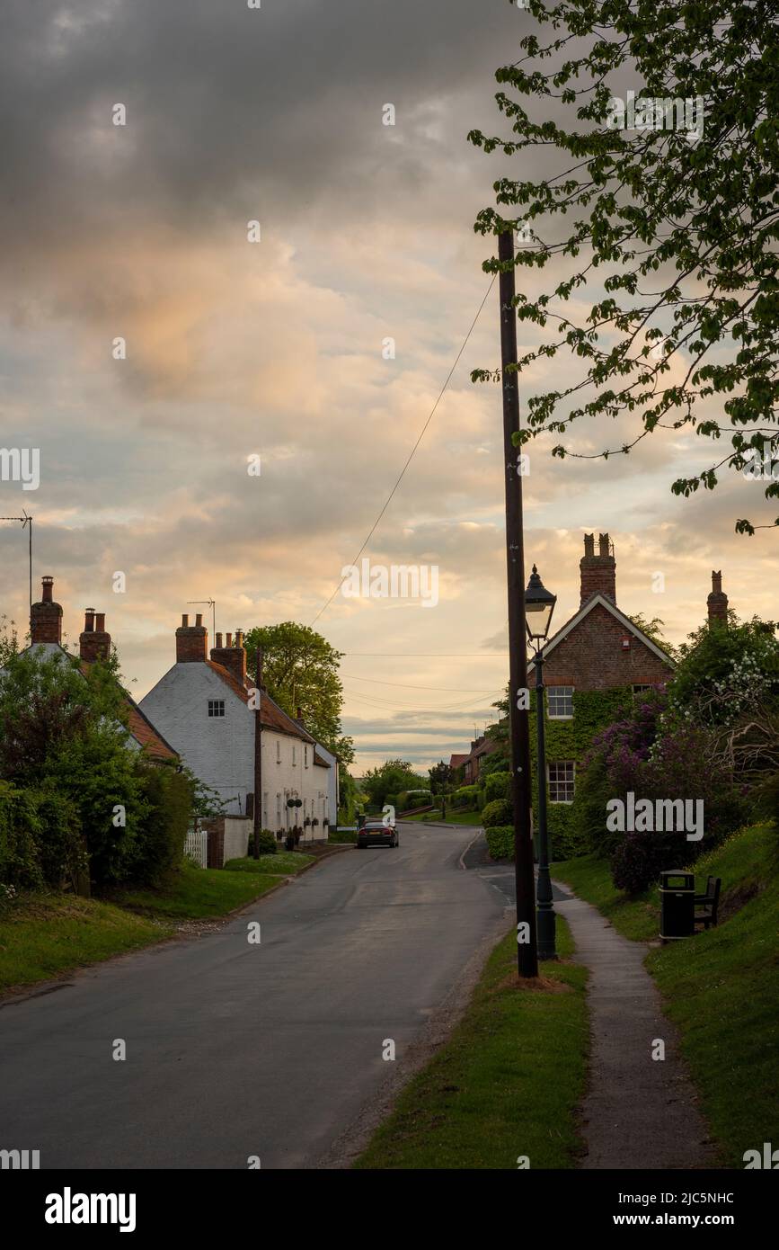 Main Street, Etton, Beverley, East Yorkshire, UK Stock Photo