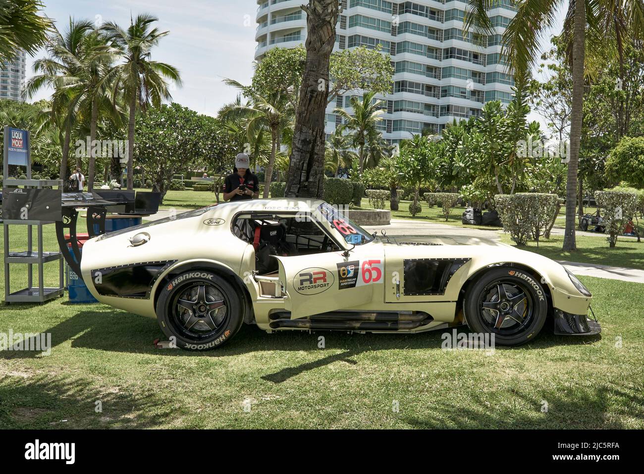 Ford Daytona coupe replica. Shelby Cobra Daytona coupe. USA motorsport. American racing car Stock Photo