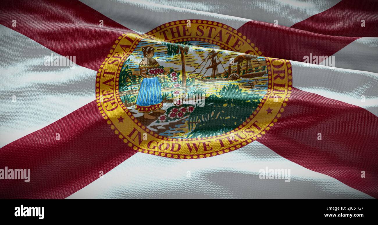 Florida state flag background illustration, USA symbol backdrop. Stock Photo
