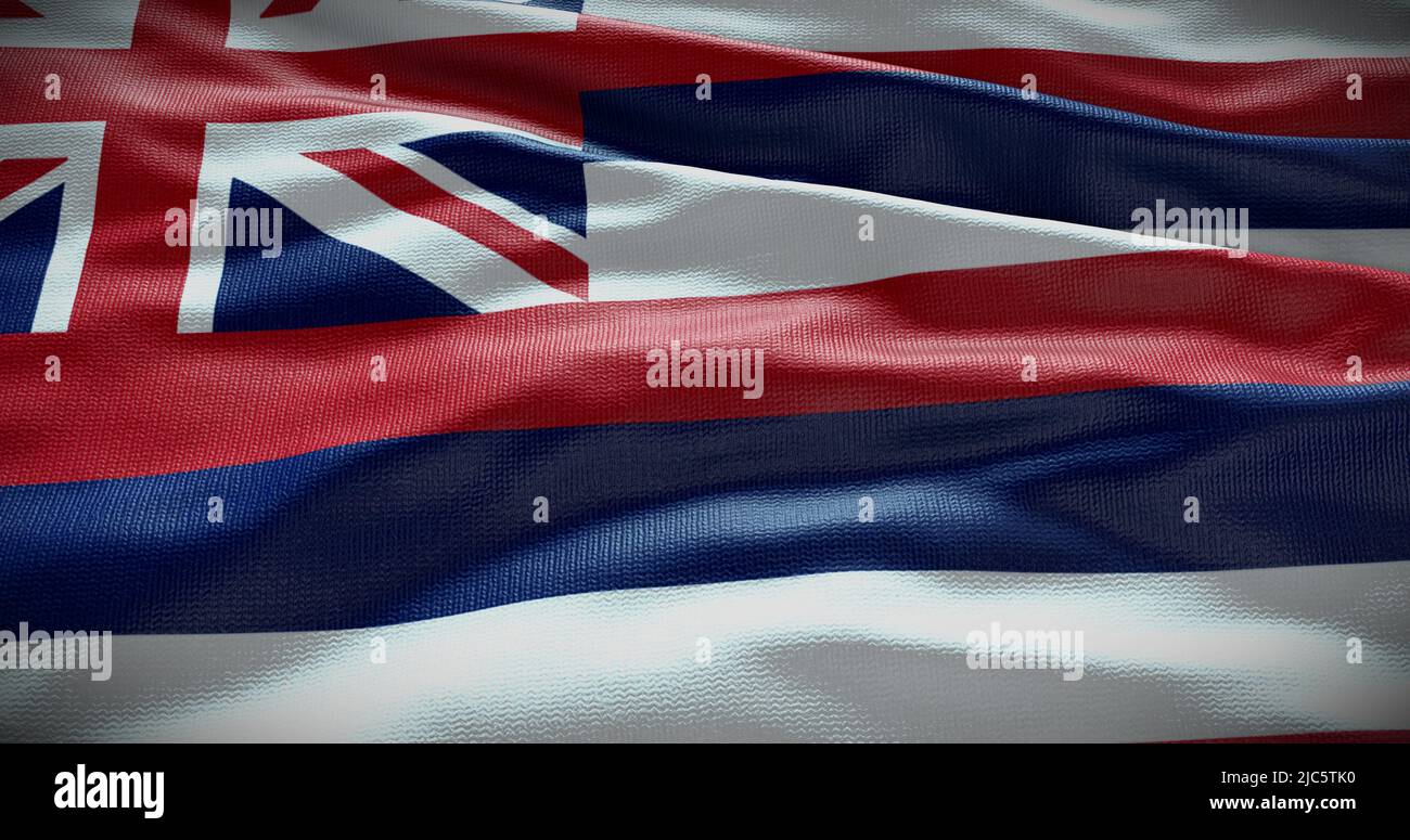 Hawaii state flag background illustration, USA symbol backdrop. Stock Photo