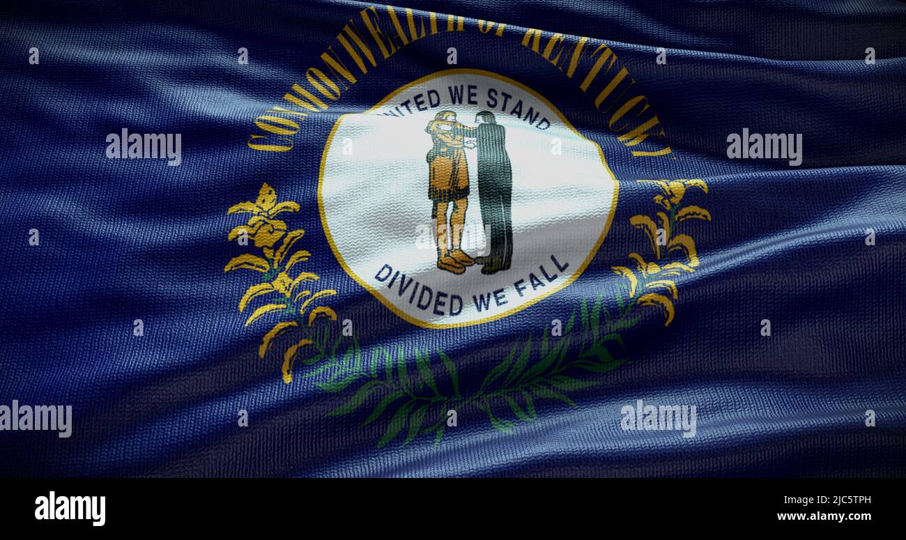 Kentucky state flag background illustration, USA symbol backdrop Stock