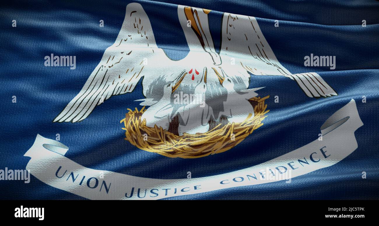 Louisiana state flag background illustration, USA symbol backdrop. Stock Photo