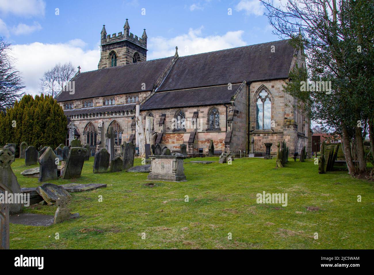 St Michael church Colwich Staffordshire Stock Photo Alamy