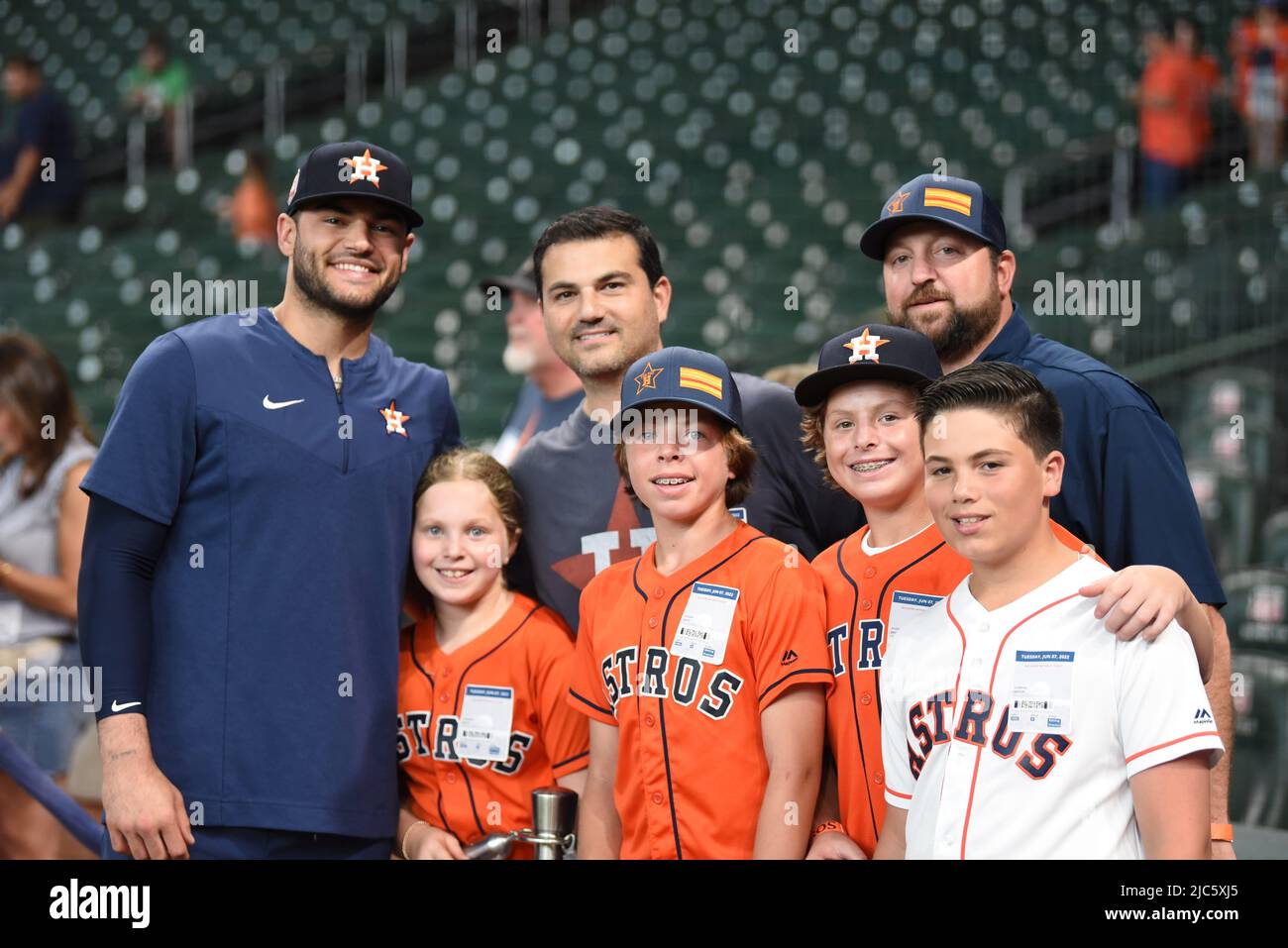 Houston Astros pitcher Lance McCullers Jr. (43) poses with fans before the  MLB game between the Houston Astros and the Seattle Mariners on Tuesday, Ju  Stock Photo - Alamy