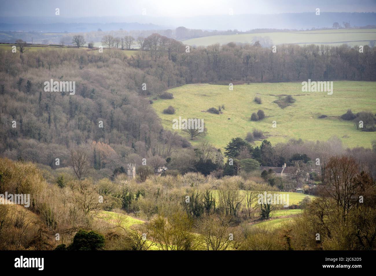 Countryside near Combe Hay village, Somerset UK Stock Photo - Alamy