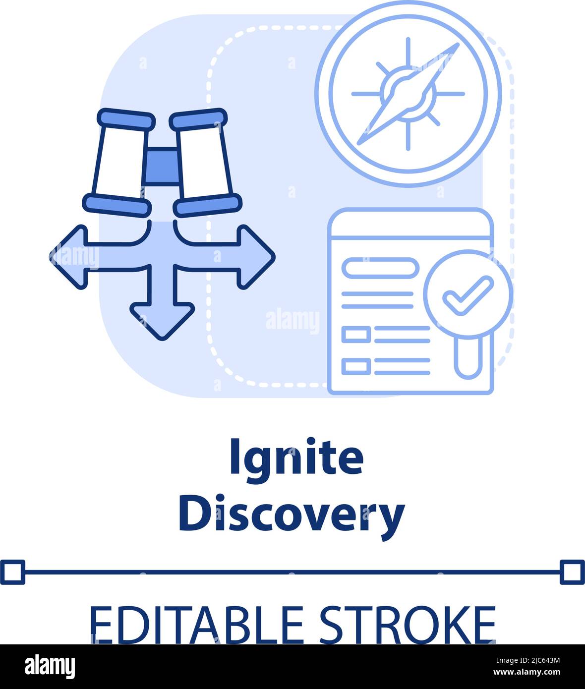 Ignite discovery light blue concept icon Stock Vector Image & Art - Alamy