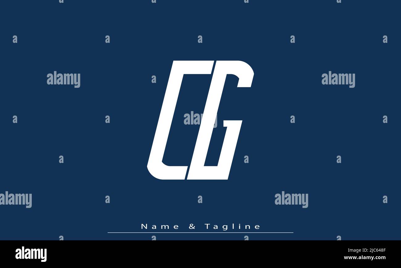 Alphabet letters Initials Monogram logo CG , GC Stock Vector
