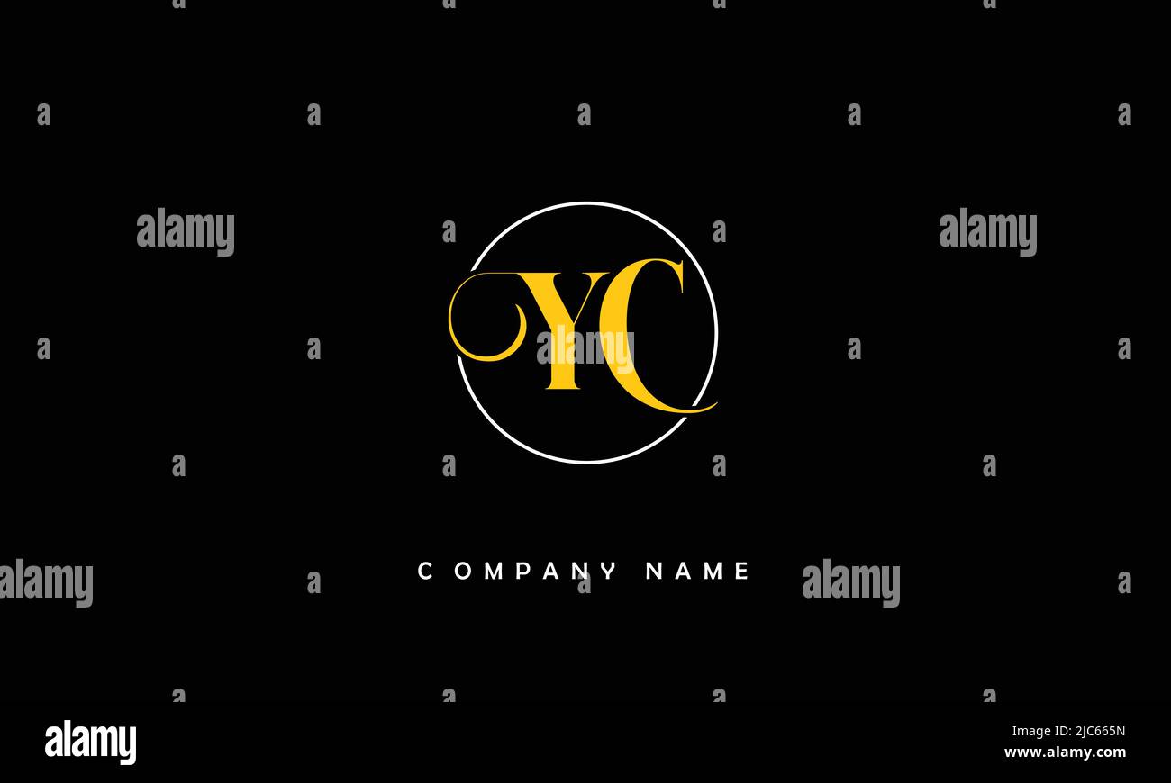 YC, CY Alphabets Letters Logo Monogram Stock Vector