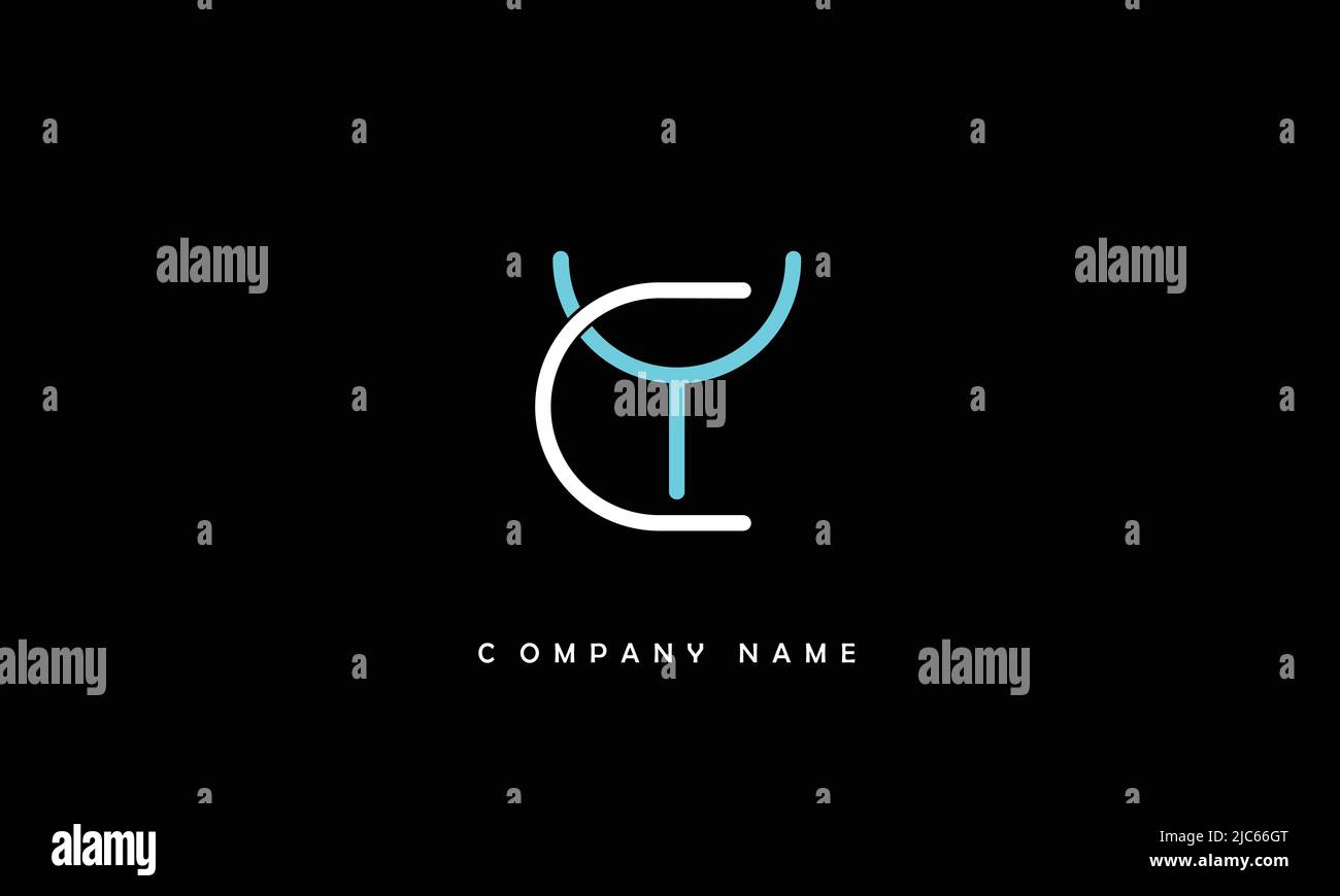 YC, CY Alphabets Letters Logo Monogram Stock Vector