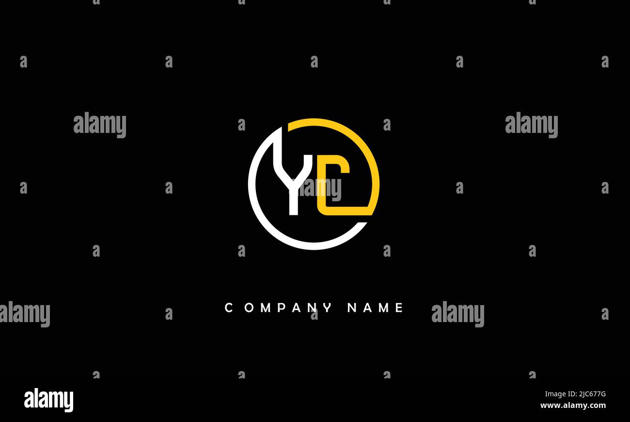 YC, CY Alphabets Letters Logo Monogram Stock Vector