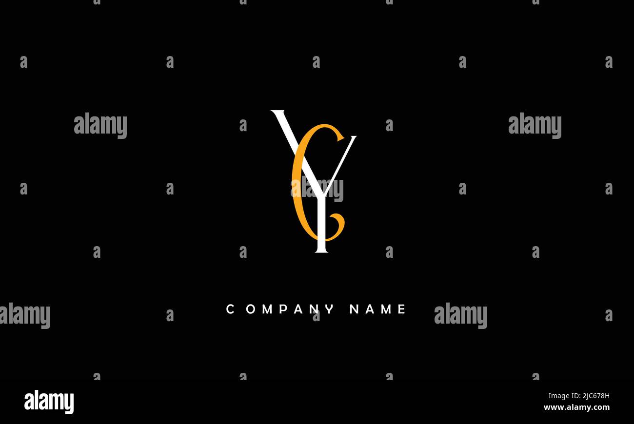 YC, CY Alphabets Letters Logo Monogram Stock Vector