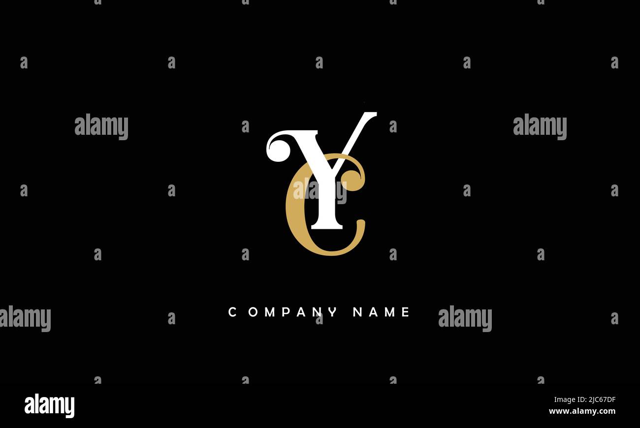 YC, CY Alphabets Letters Logo Monogram Stock Vector