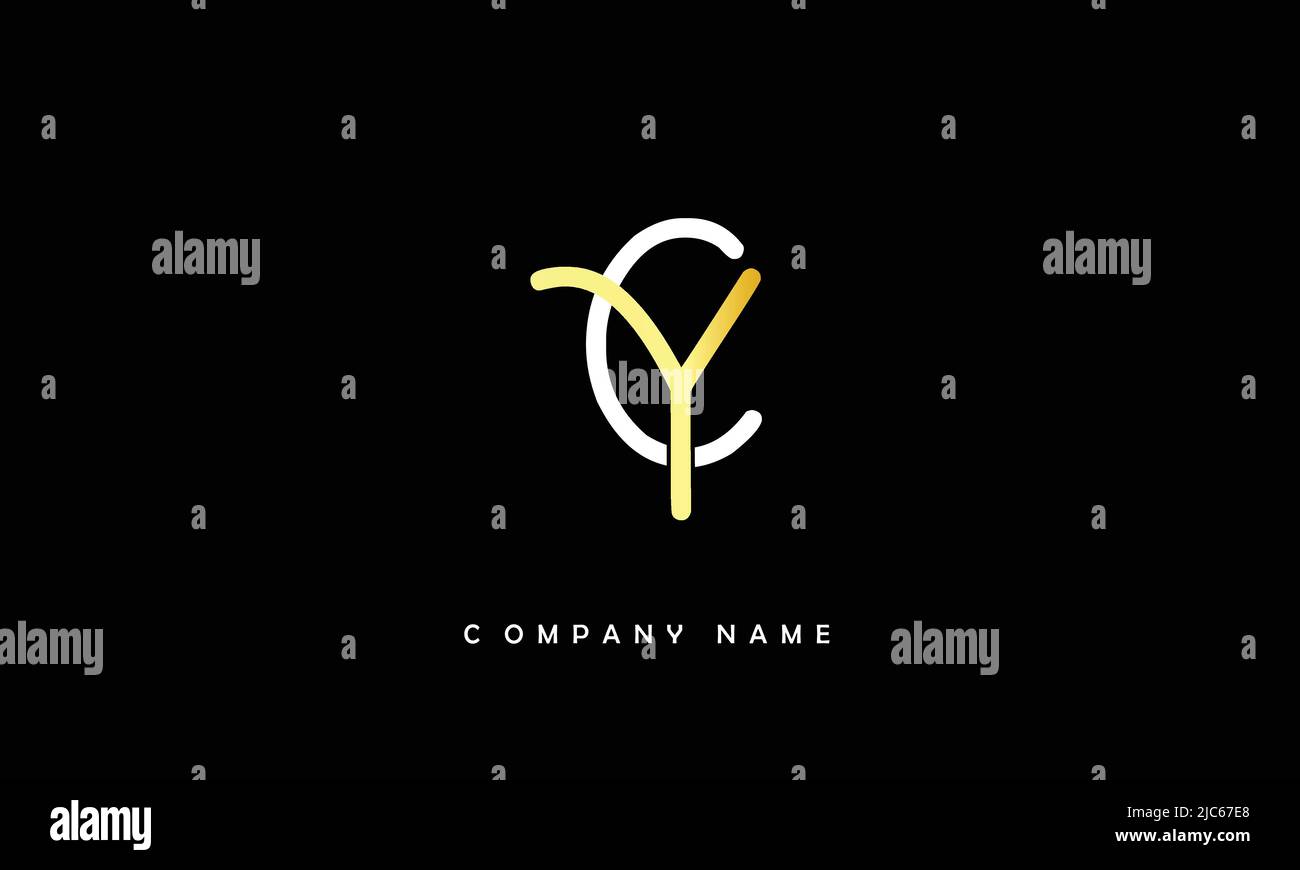 YC, CY Alphabets Letters Logo Monogram Stock Vector