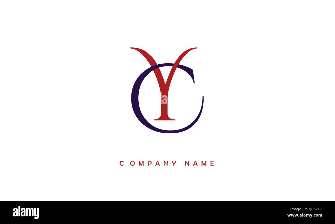 YC, CY Alphabets Letters Logo Monogram Stock Vector